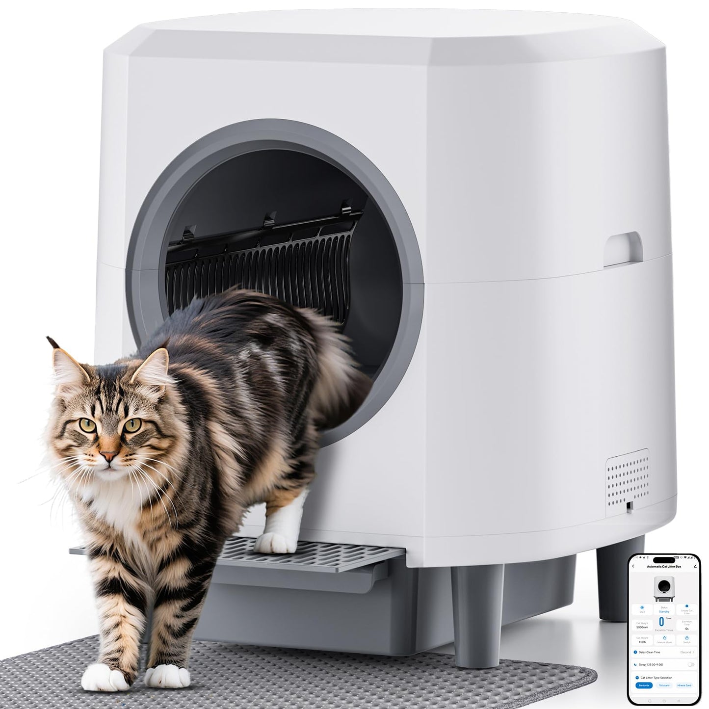Self-Cleaning Cat Litter Box with Smart Auto Cleaning