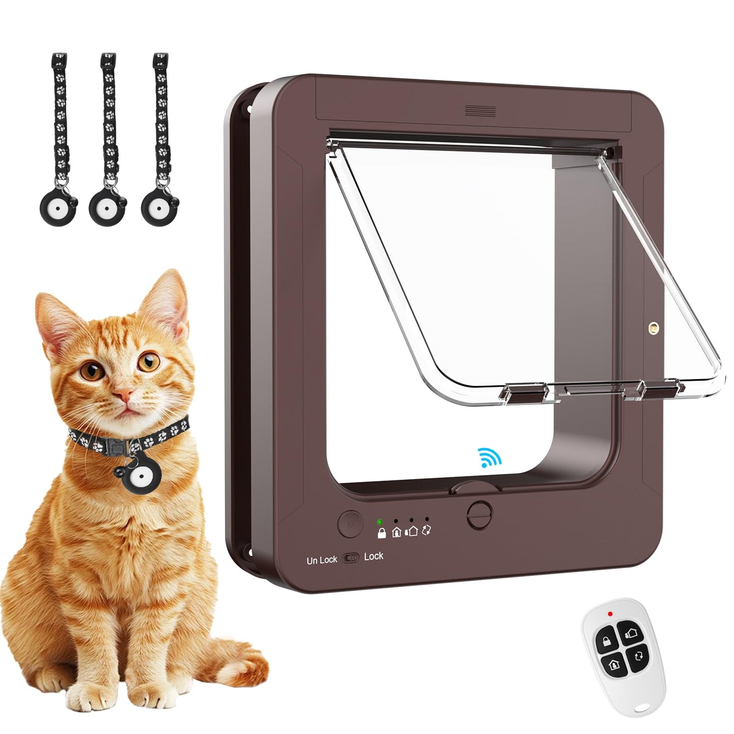 Smart Cat Door with RFID Collar Access and 4-Way Lock