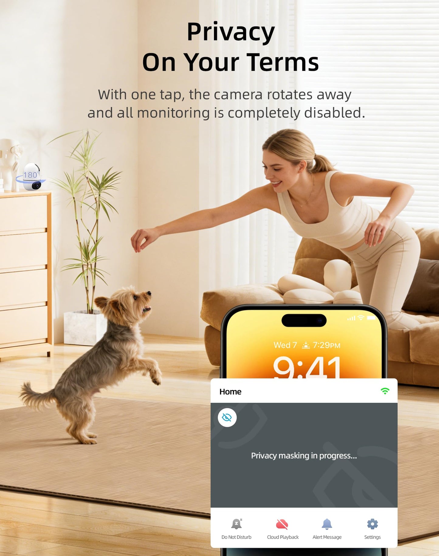 Dual-Lens Pet Camera with Smart Indoor Monitoring