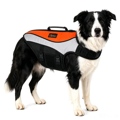 Dog Life Jacket with High-Visibility Color Design
