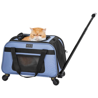 Pet Carrier with Wheels for Easy Travel