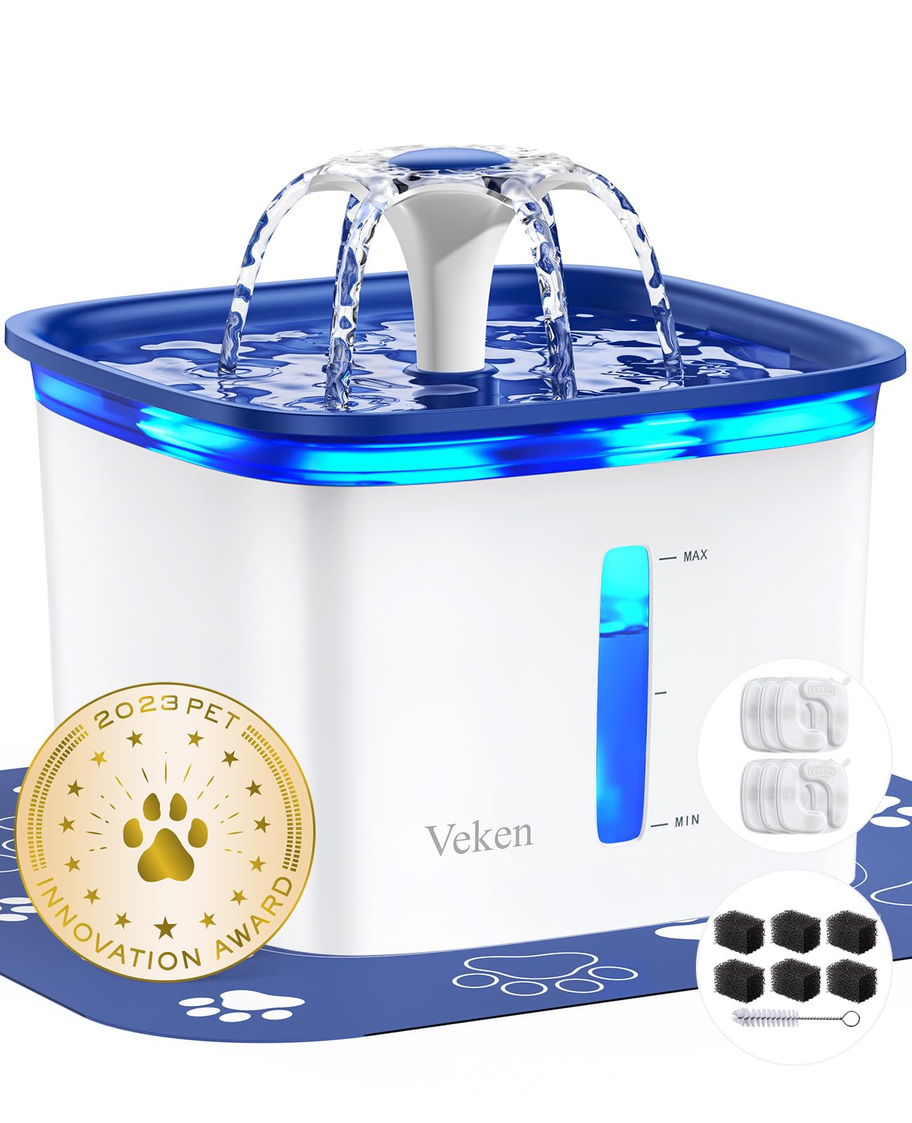 Pet Water Fountain with 2.8L Large Capacity