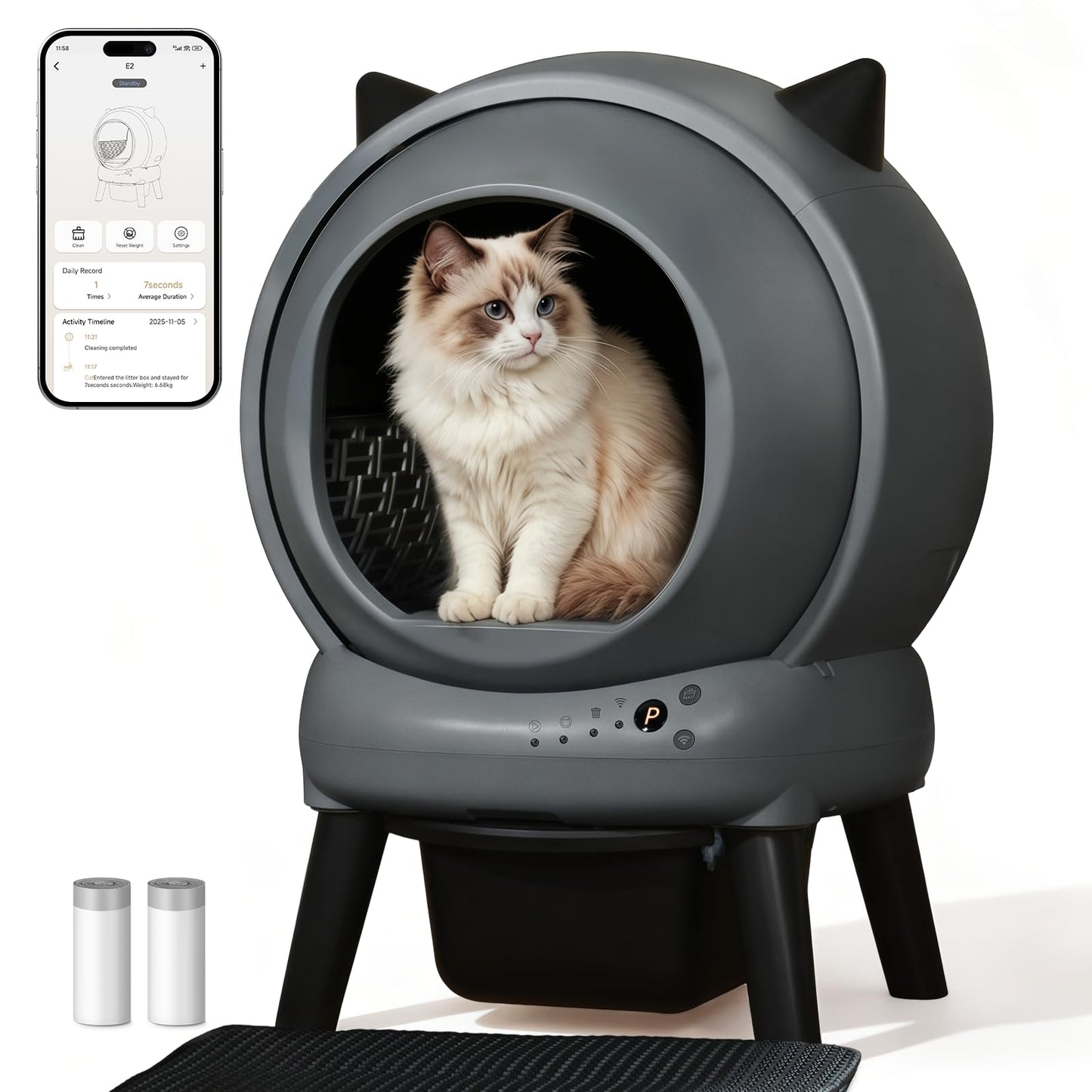 Self-Cleaning Litter Box with Smart Auto Cleaning
