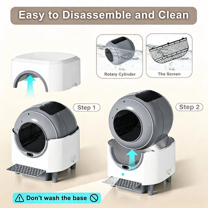Self-Cleaning Cat Litter Box with Smart Auto Cleaning