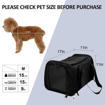 Soft-Sided Pet Carrier with Airline-Approved Design