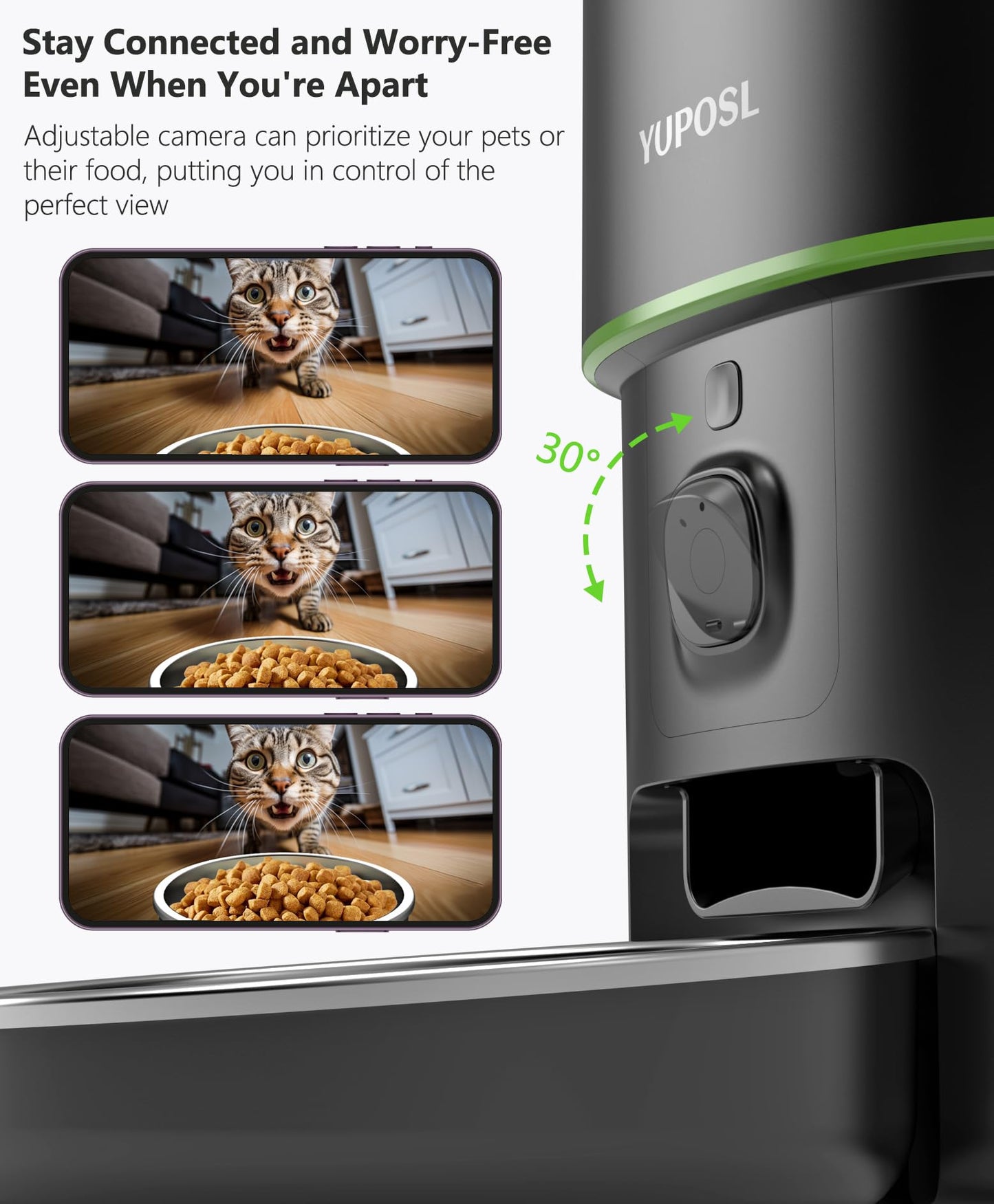 Automatic Pet Feeder with 180-Day Battery Life