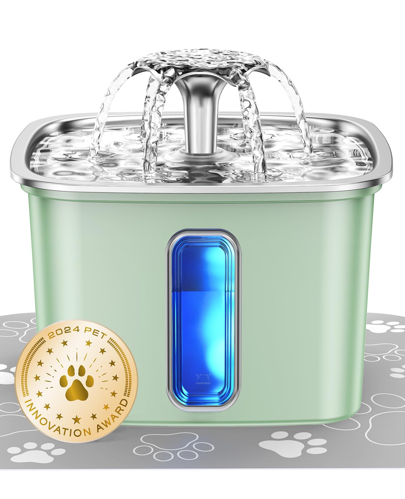 Stainless Steel Cat Water Fountain with Fresh Flow