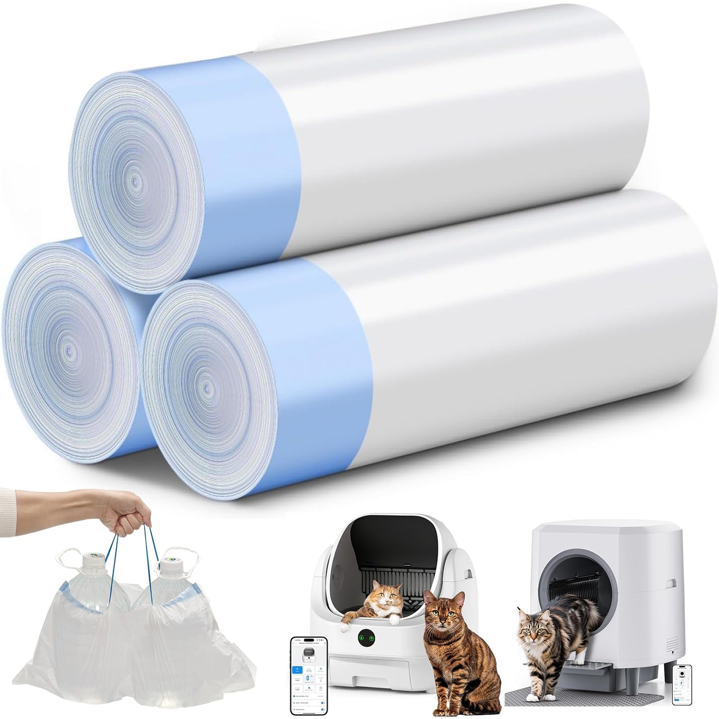Self-Cleaning Cat Litter Box with Smart Auto Cleaning