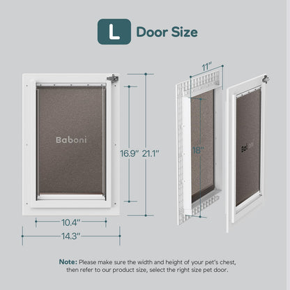 Dog Door with Secure and Durable Access Design