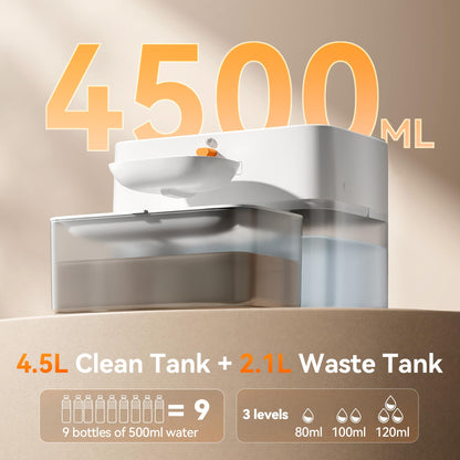Cat Water Fountain with Wastewater Separation