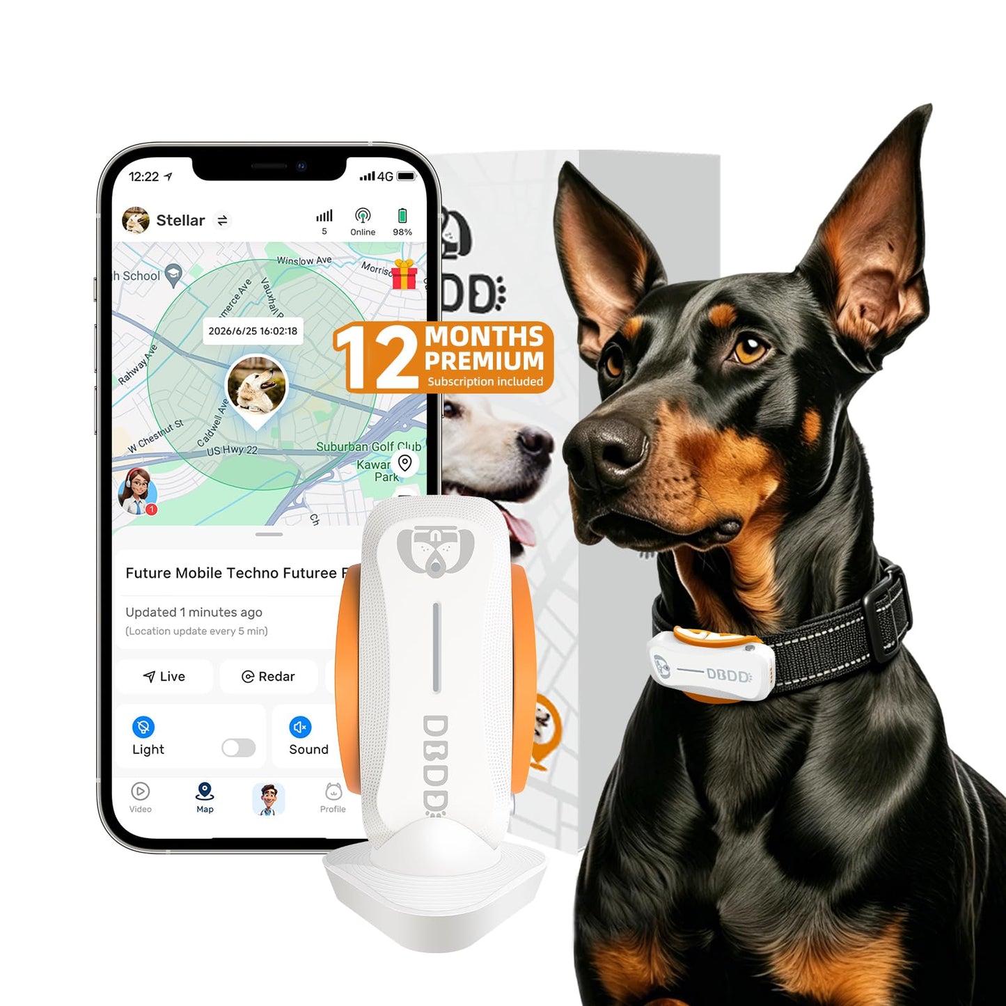 GPS Dog Tracker with Real-Time Location Monitoring