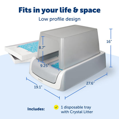 Smart Self-Cleaning Litter Box with App Monitoring