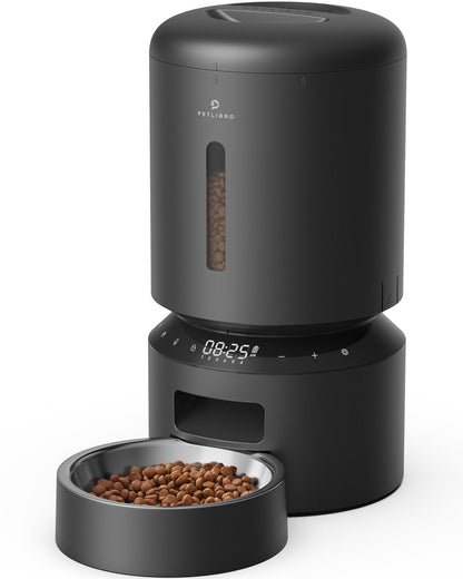 Automatic Pet Feeder with Dual Stainless Steel Bowls