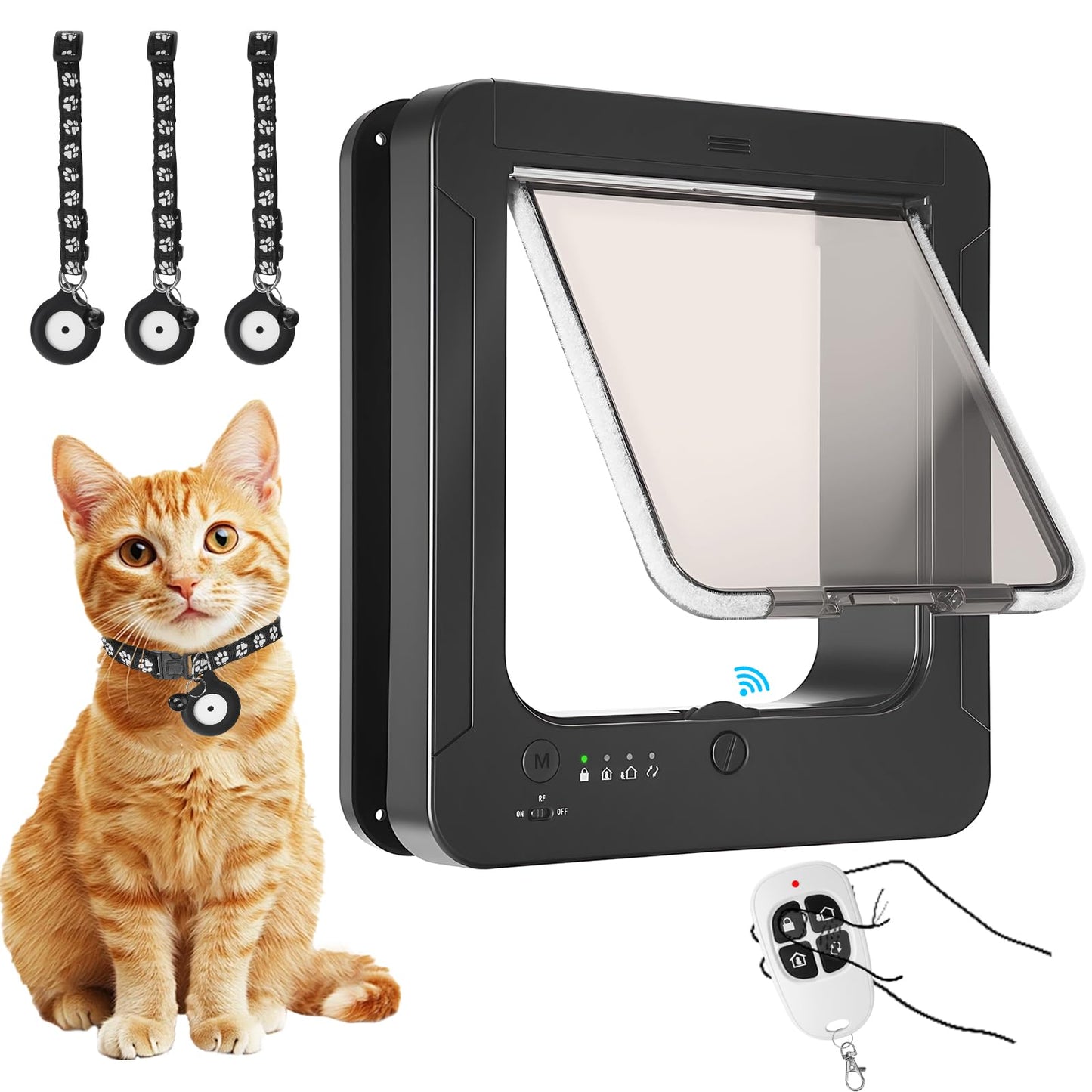 Smart Cat Door with RFID Collar Access and 4-Way Lock