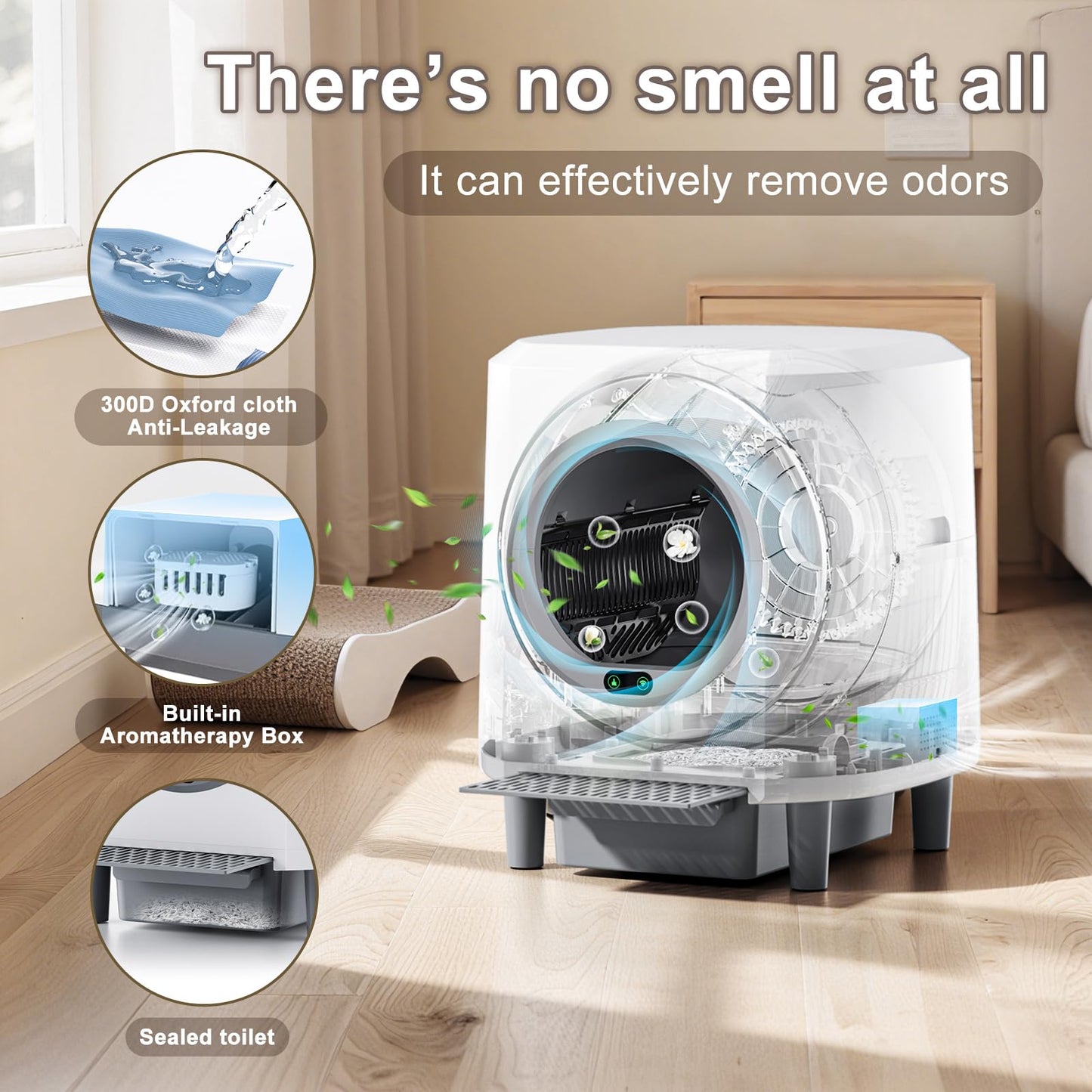 Self-Cleaning Cat Litter Box with Smart Auto Cleaning