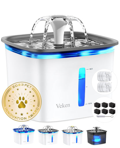Pet Water Fountain with 2.8L Large Capacity