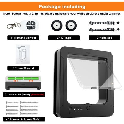 Smart Cat Door with RFID Collar Access and 4-Way Lock