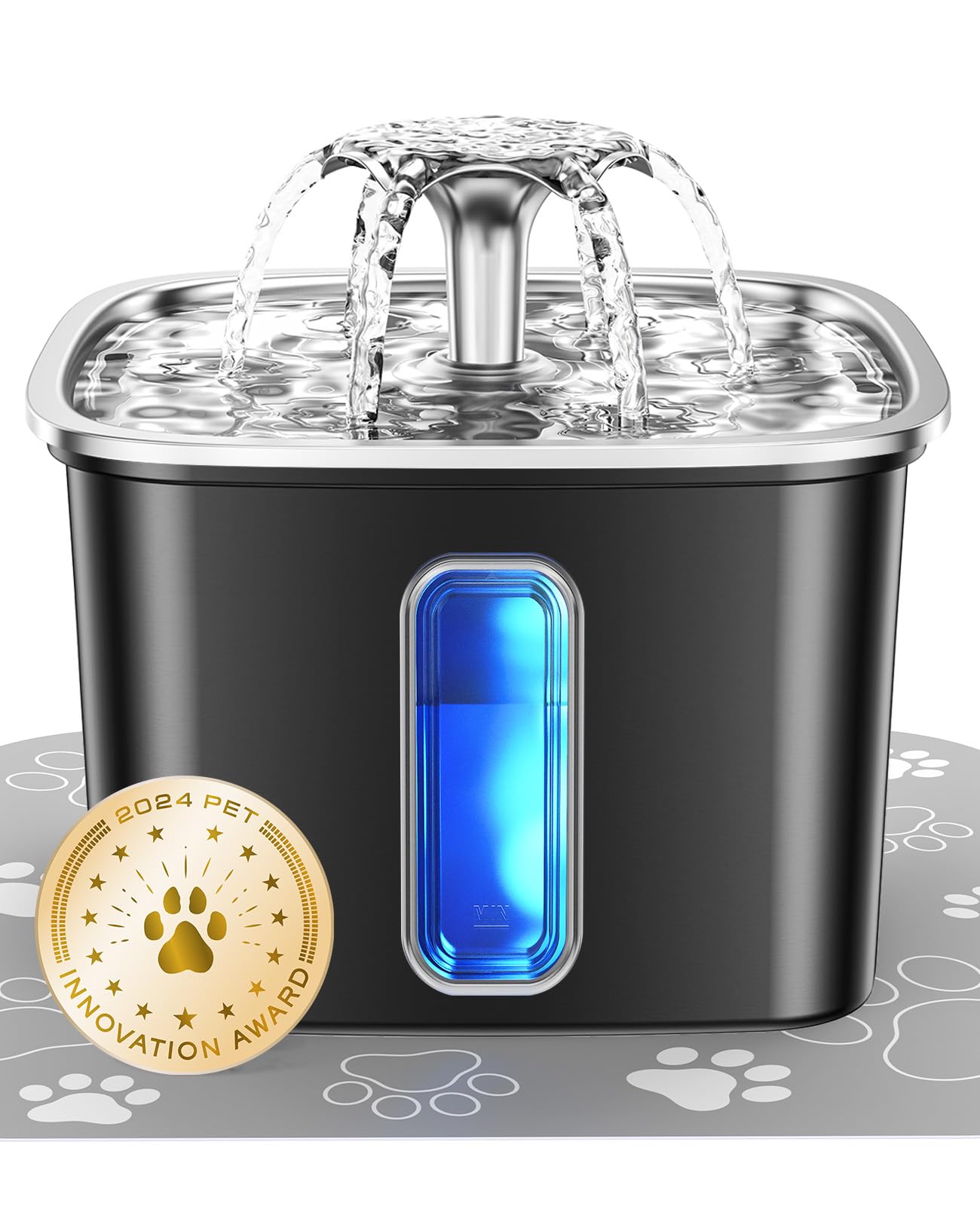 Stainless Steel Cat Water Fountain with Fresh Flow