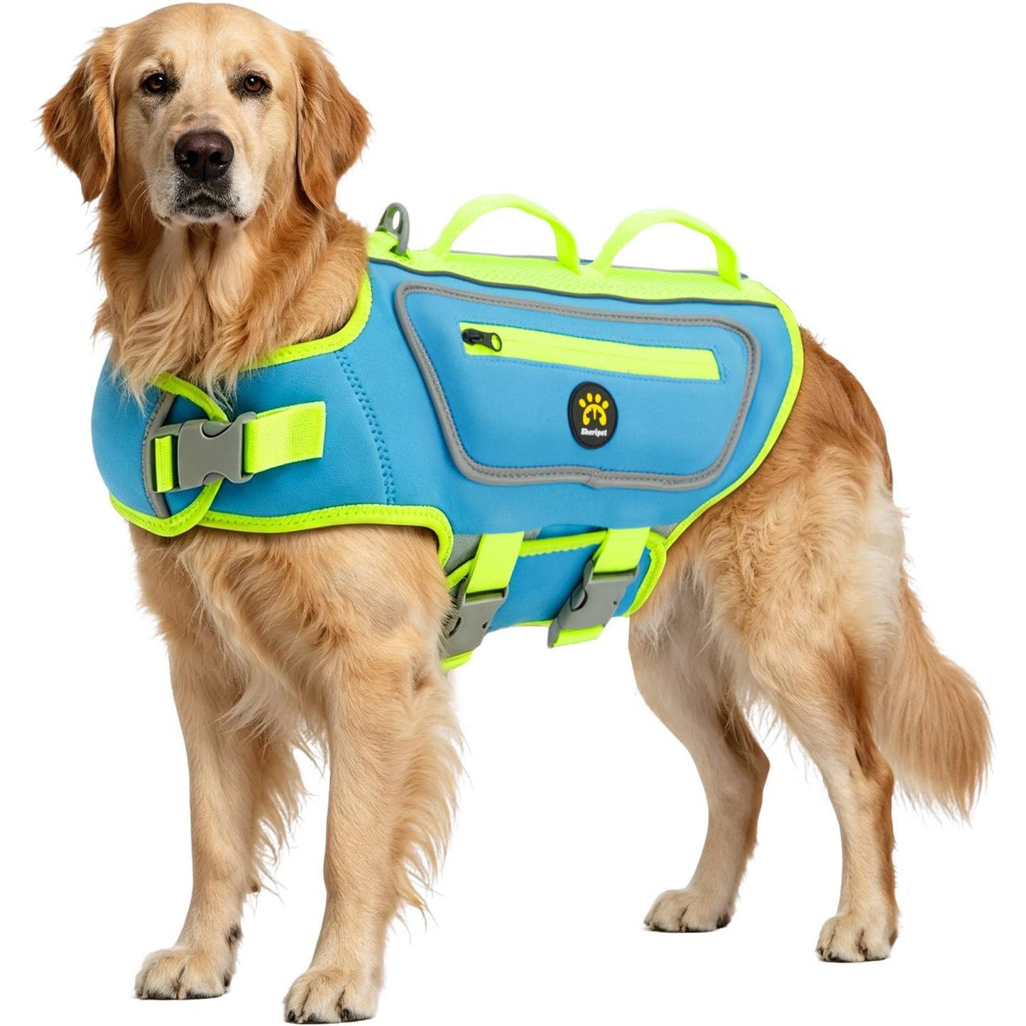 Dog Life Jacket with High Buoyancy and Visibility