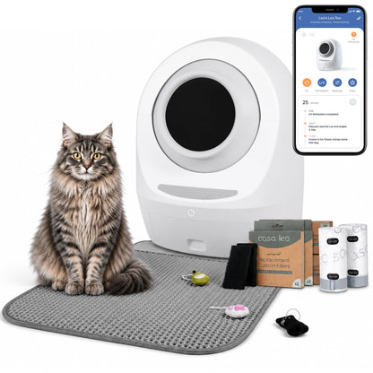 Self-Cleaning Litter Box with Odor Control and UV
