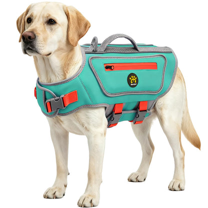 Dog Life Jacket with High Buoyancy and Visibility