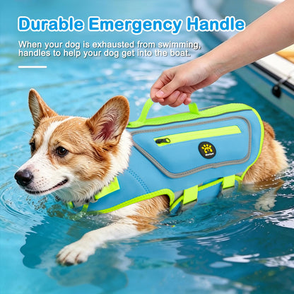 Dog Life Jacket with High Buoyancy and Visibility
