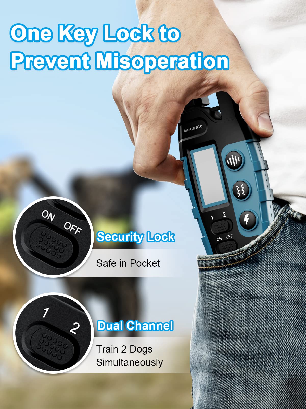 Dog Training Collar for 2 Dogs with 3300FT Remote