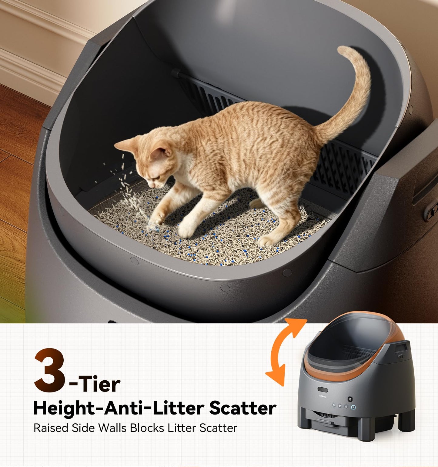 Smart Self-Cleaning Litter Box with App Control