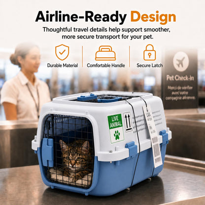 Hard Shell Pet Carrier with Dual-Entry Design
