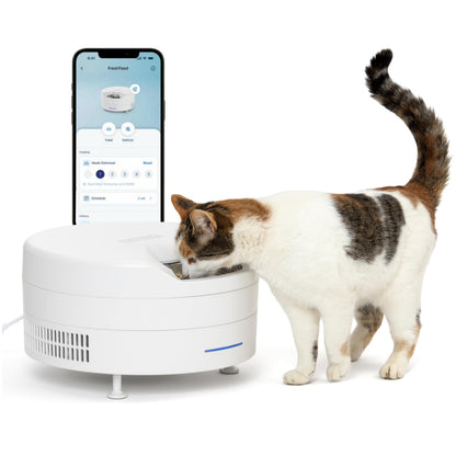 Automatic Wet Food Feeder with Refrigerated Storage