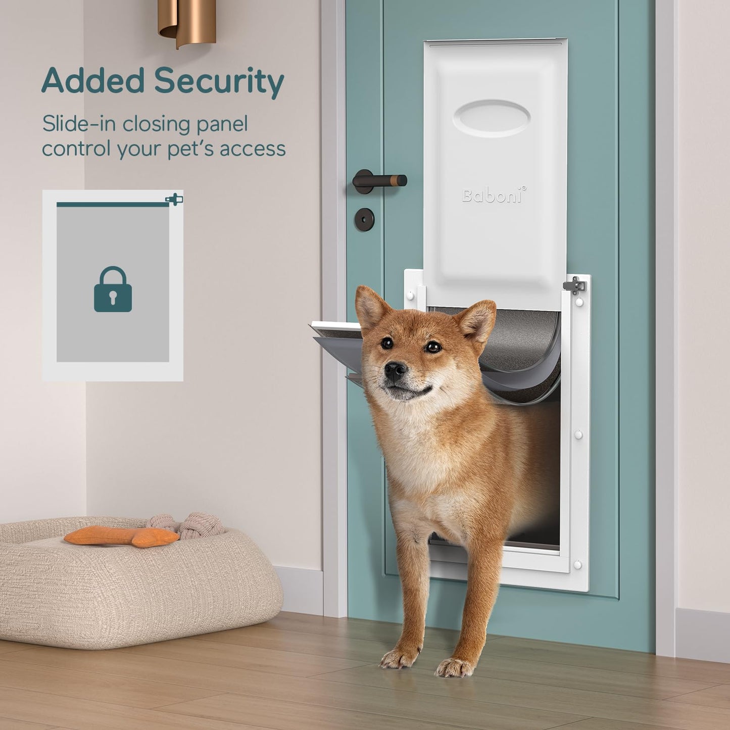 Dog Door with Secure and Durable Access Design