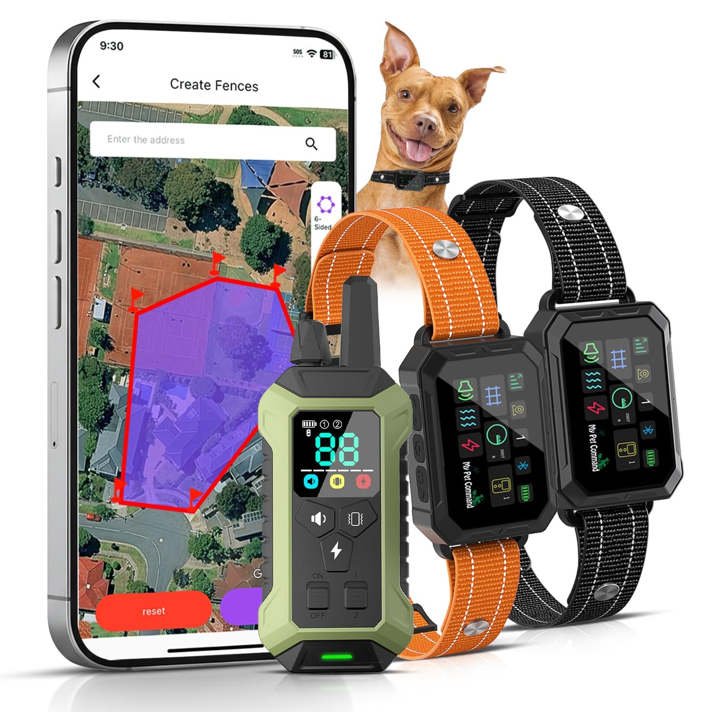 Smart GPS Dog Fence with Remote Training Control