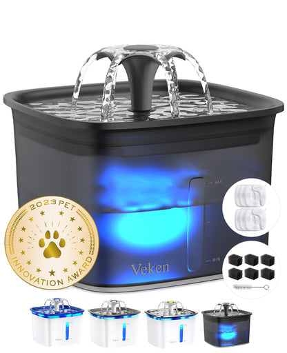 Pet Water Fountain with 2.8L Large Capacity
