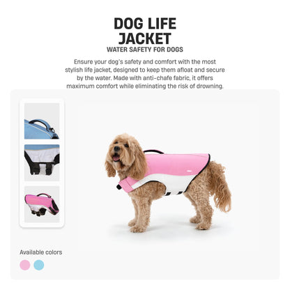 Dog Life Jacket with Grab Handle and Padded Fit
