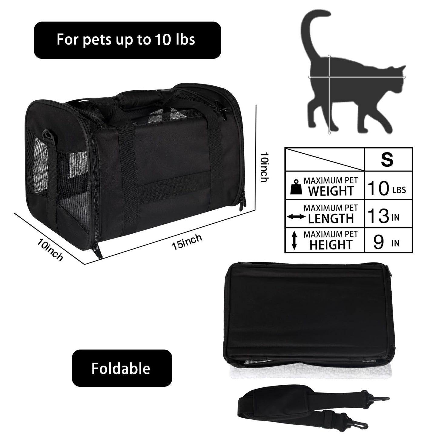 Airline-Approved Pet Carrier with Breathable Design