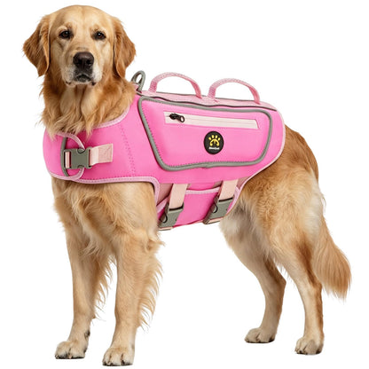 Dog Life Jacket with High Buoyancy and Visibility