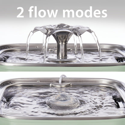 Stainless Steel Cat Water Fountain with Fresh Flow