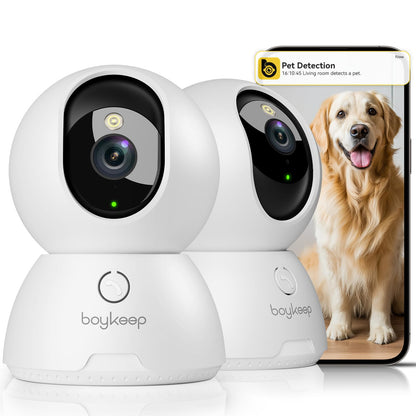 2K Pet Camera with Night Vision and Two-Way Audio