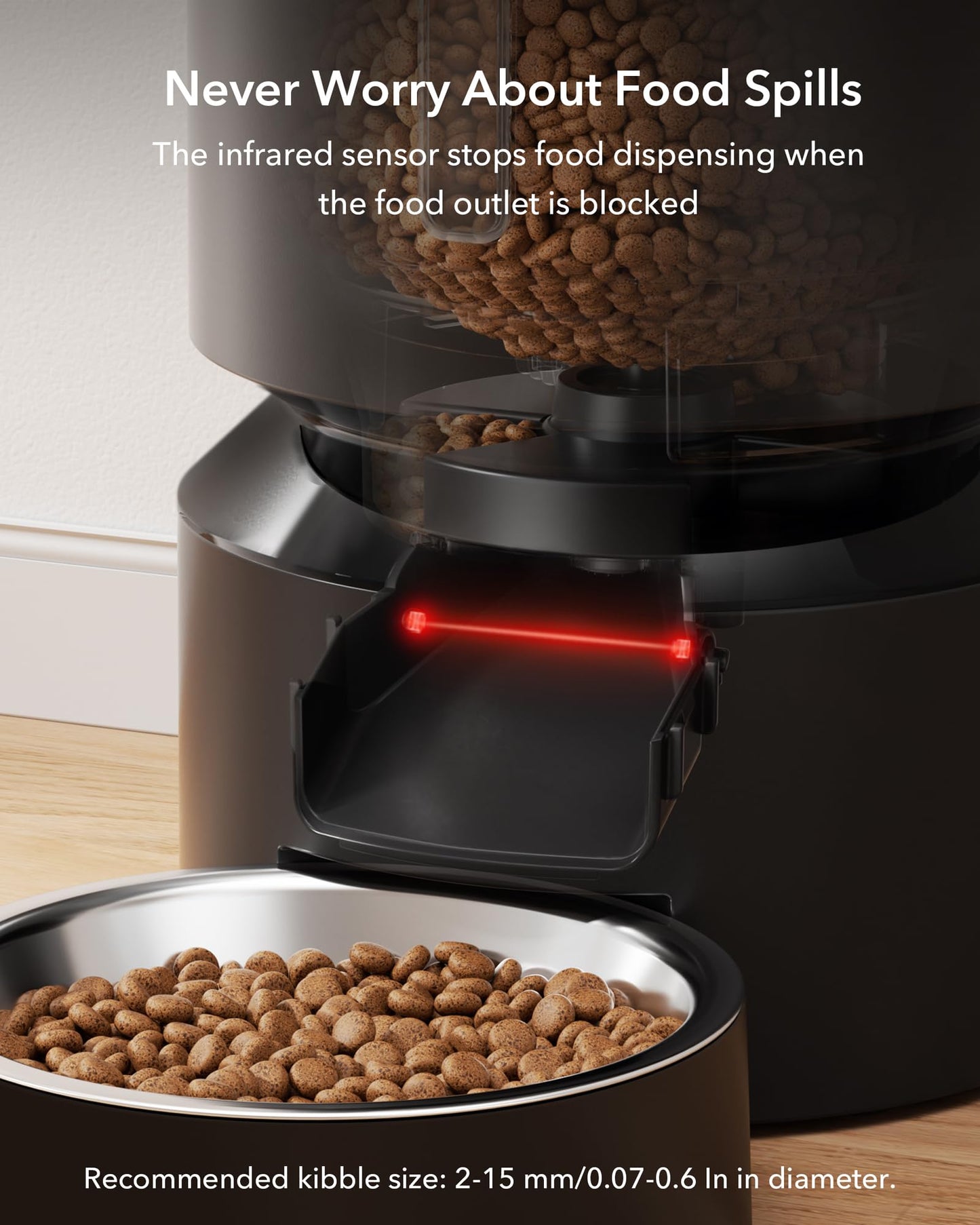 Automatic Pet Feeder with Dual Stainless Steel Bowls