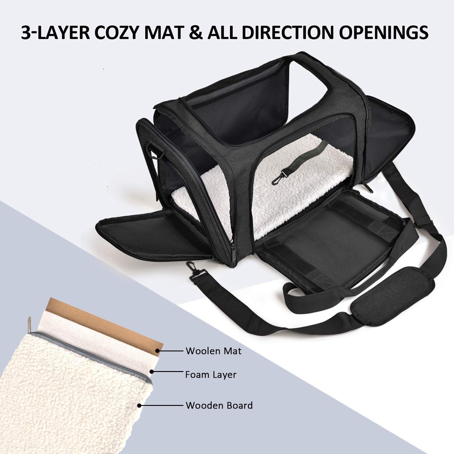 Soft-Sided Pet Carrier with Airline-Approved Design