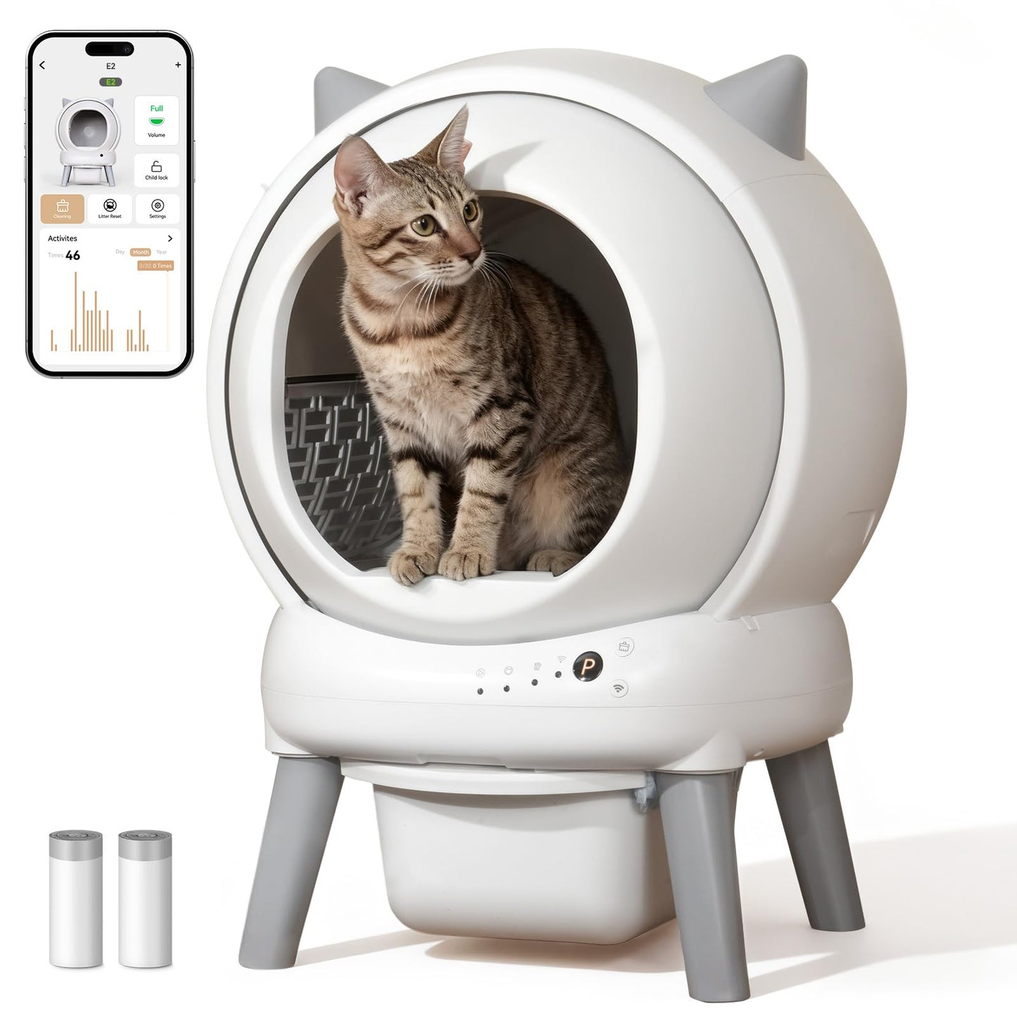 Self-Cleaning Litter Box with Smart Auto Cleaning