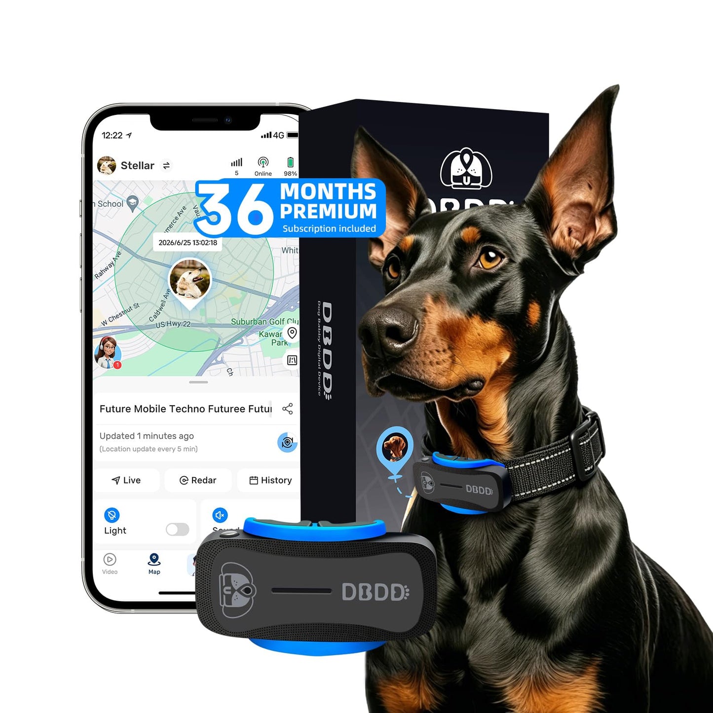 GPS Dog Tracker with Real-Time Location Monitoring