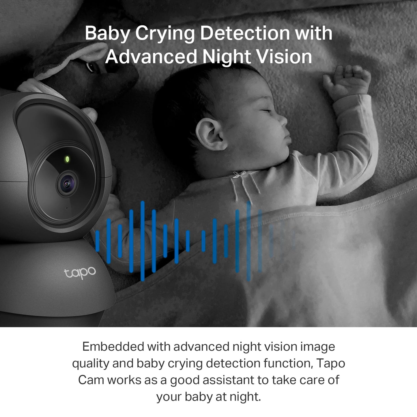 Pan-Tilt Pet Camera with Two-Way Audio and Night Vision