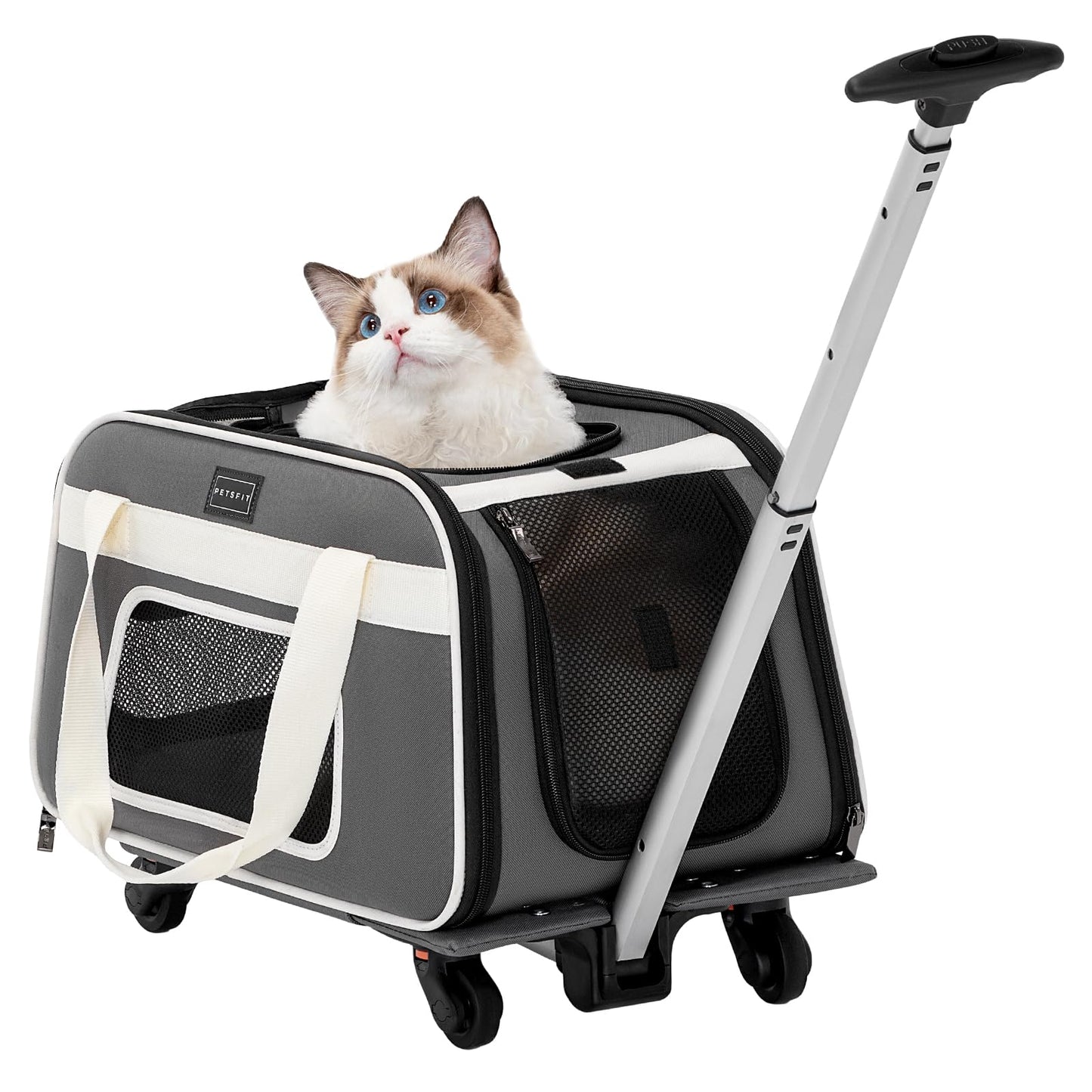Pet Carrier with Wheels for Easy Travel