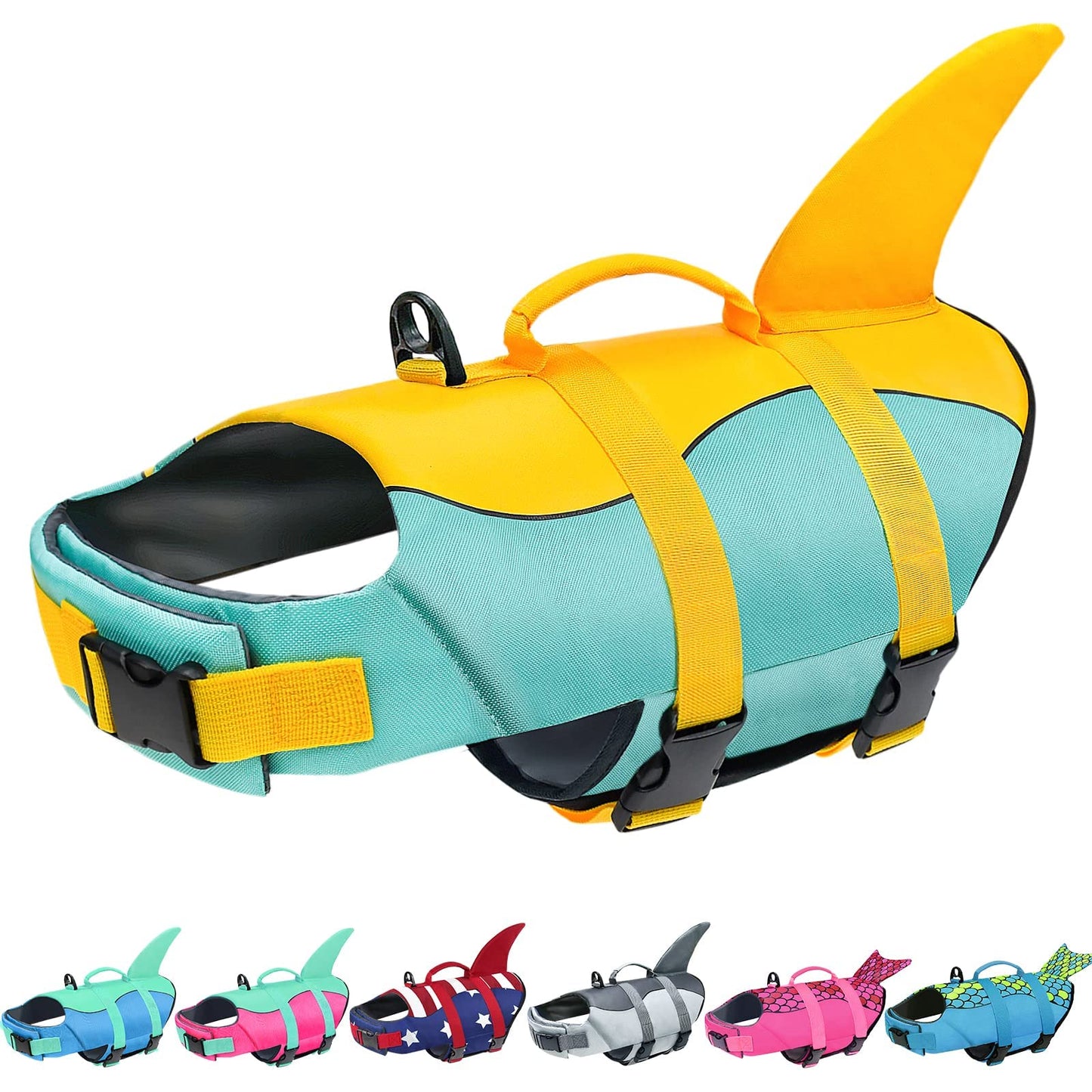Dog Life Jacket with High Buoyancy Ripstop Design