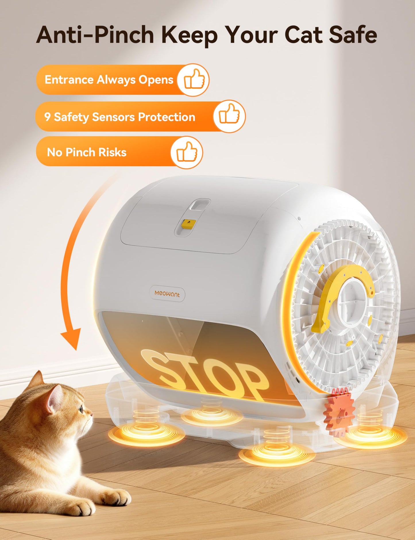 Self-Cleaning Litter Box with 106L Large Capacity