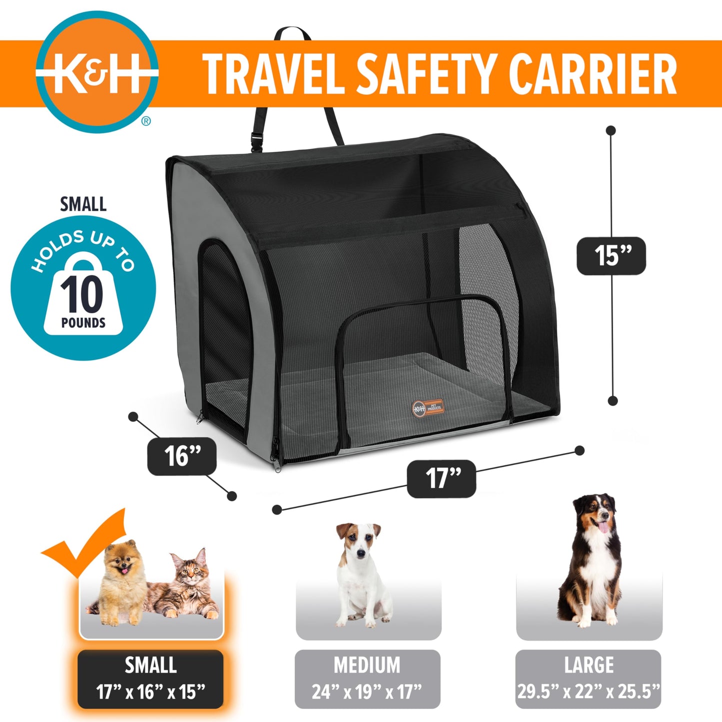 Pet Travel Carrier with Safety-Focused Design
