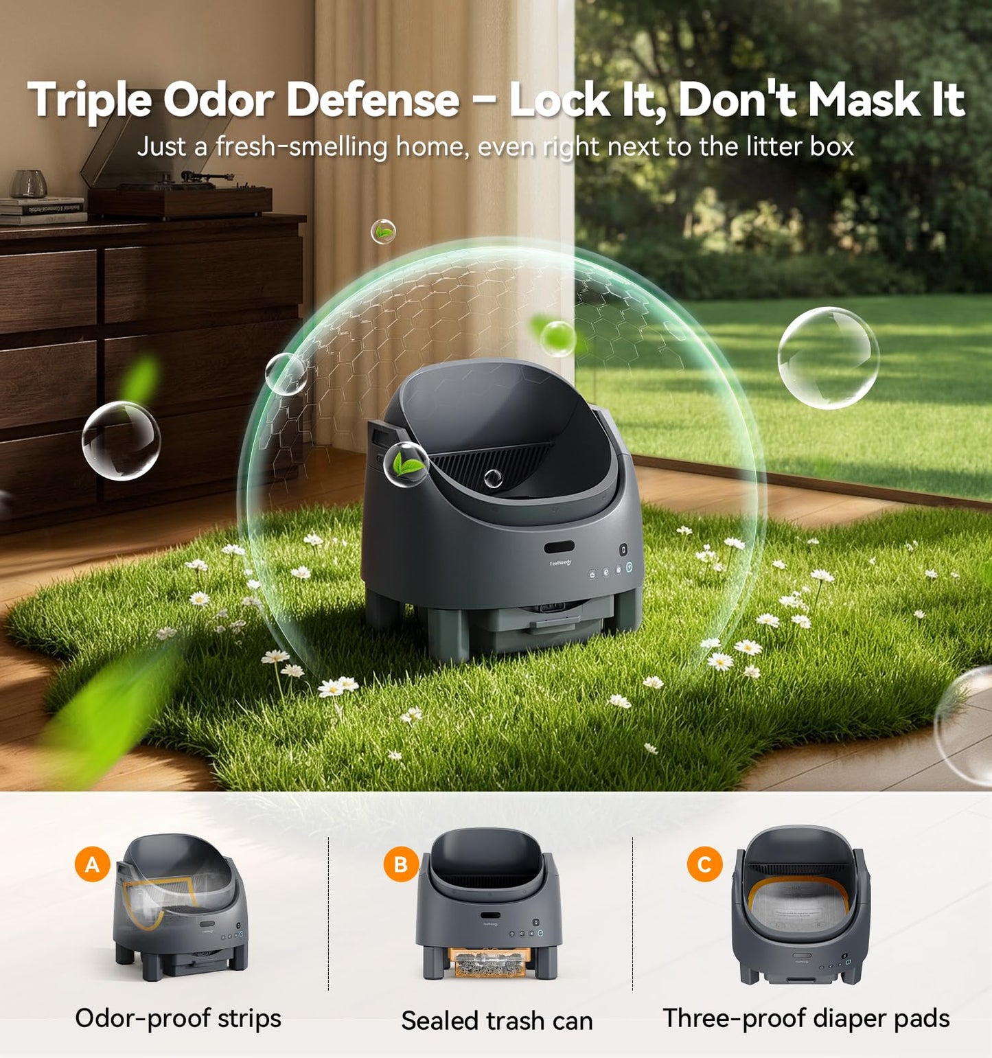 Smart Self-Cleaning Litter Box with App Control