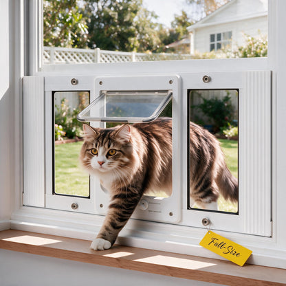 Cat Window Door with 4-Way Locking and Safety Lock