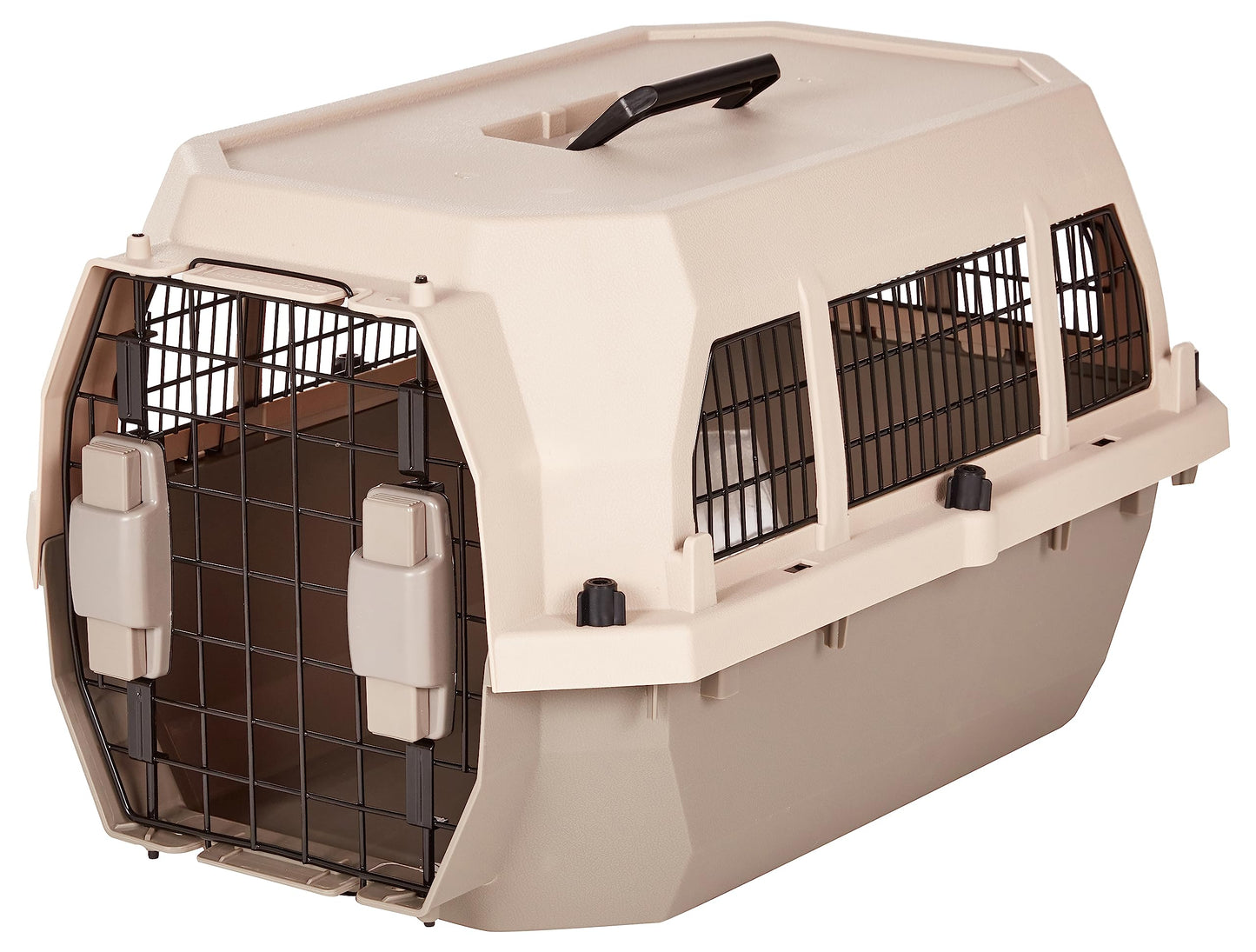 Plastic Pet Carrier with Secure Buckle Design